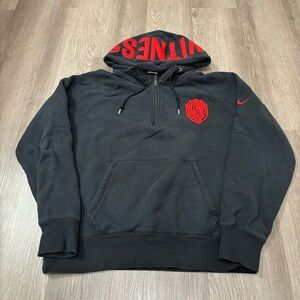 Nike Black and Red Hoodie
